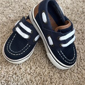 Navy Blue Kids Boat Shoes